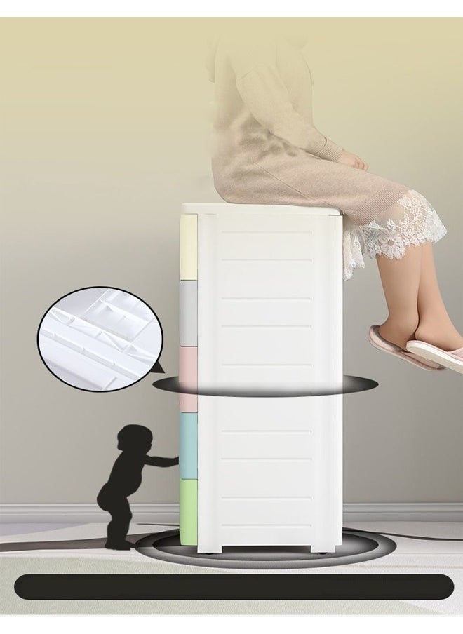 fashionhome - 6 Drawers Plastic Cabinet Combined Locker Clothes Storage Cabinet Rack Closet Drawers Organizer Unit for Clothes Toys 60 x 35 x 100 cm - Image 1
