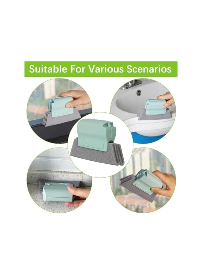 PROMASS Window Groove Cleaning Brush Set 6pcs, Window or Sliding Door Track Cleaner, Crevice Gap Cleaning Brush Tool, Hand-held Sill, Tile Lines, Shutter, Car Vents Cleaner Brush Kit - Image 2