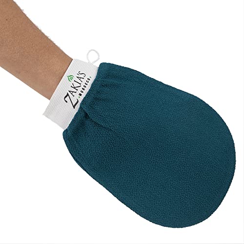 Zakia's Morocco Original Rough Kessa Exfoliating Glove - Microdermabrasion Home Exfoliating Mitts, Removes unwanted dead skin, dirt and Keratosis Pilaris. Great removing spray tan and enhancing tattoos. 2 pack - Image 2