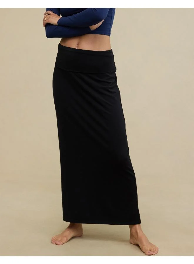 Aerie Chill Up Foldover Maxi Skirt