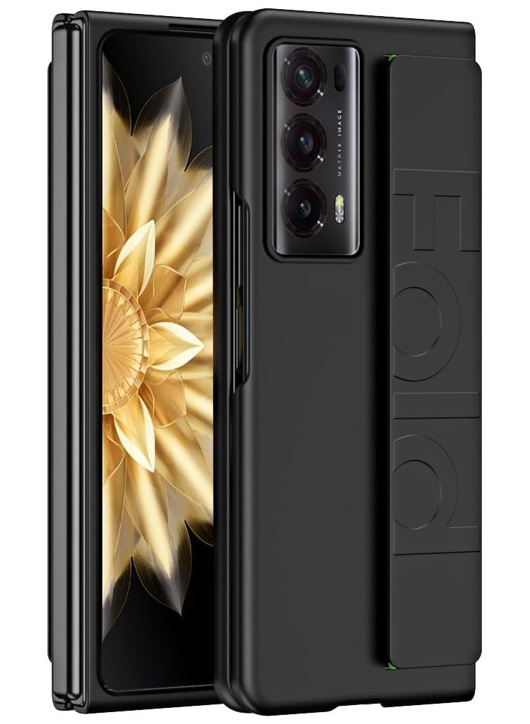 general Honor Magic V2 Case with Hand Strap,Hard Shockproof PC Cover Camera Protective Slim Thin Case for Honor Magic V2 Case - Image 1