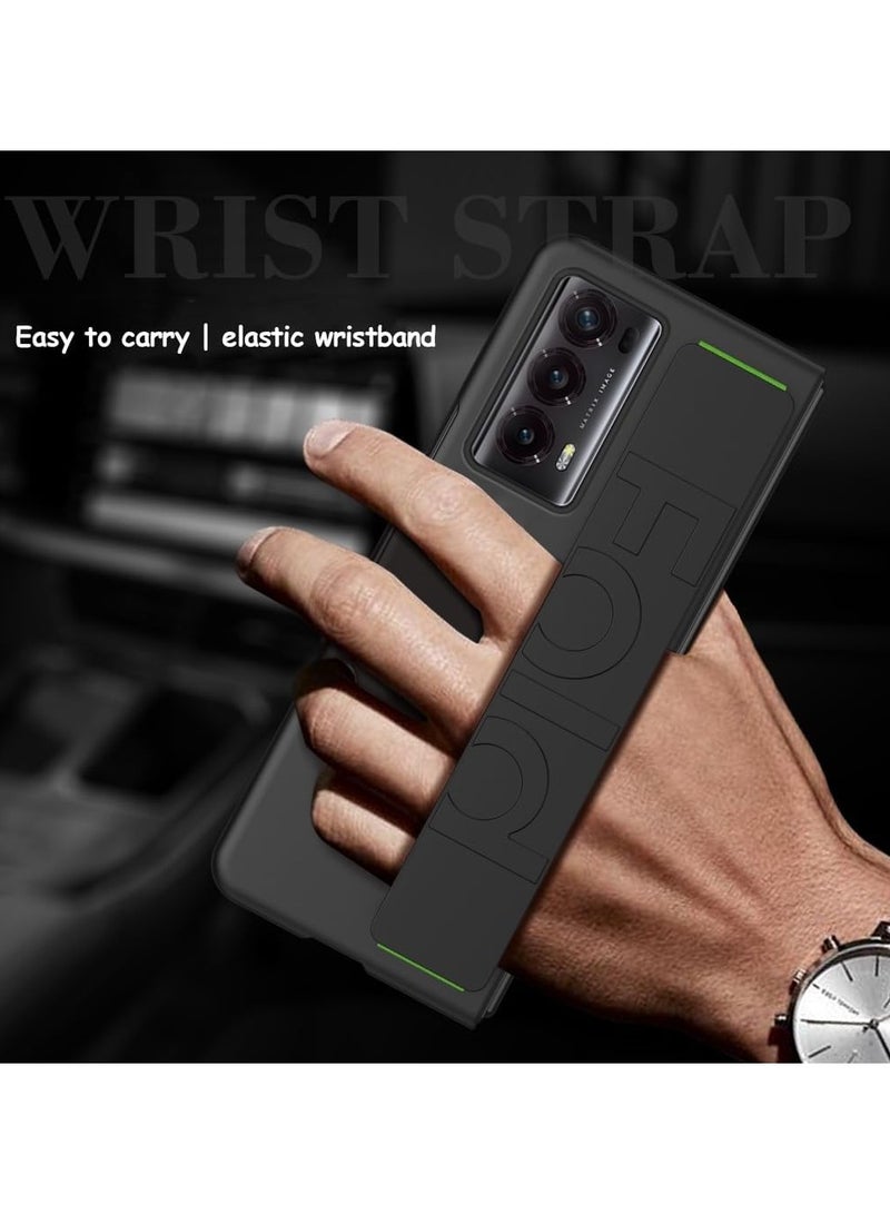 general Honor Magic V2 Case with Hand Strap,Hard Shockproof PC Cover Camera Protective Slim Thin Case for Honor Magic V2 Case - Image 2