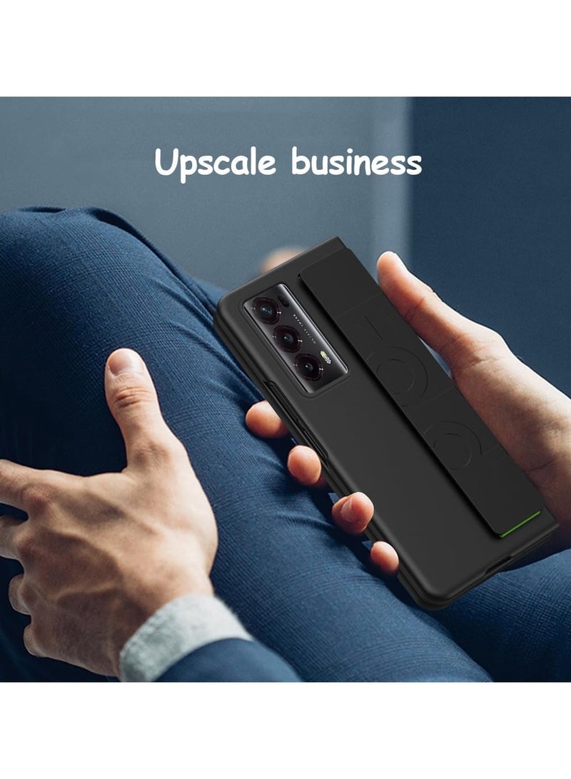 general Honor Magic V2 Case with Hand Strap,Hard Shockproof PC Cover Camera Protective Slim Thin Case for Honor Magic V2 Case - Image 3