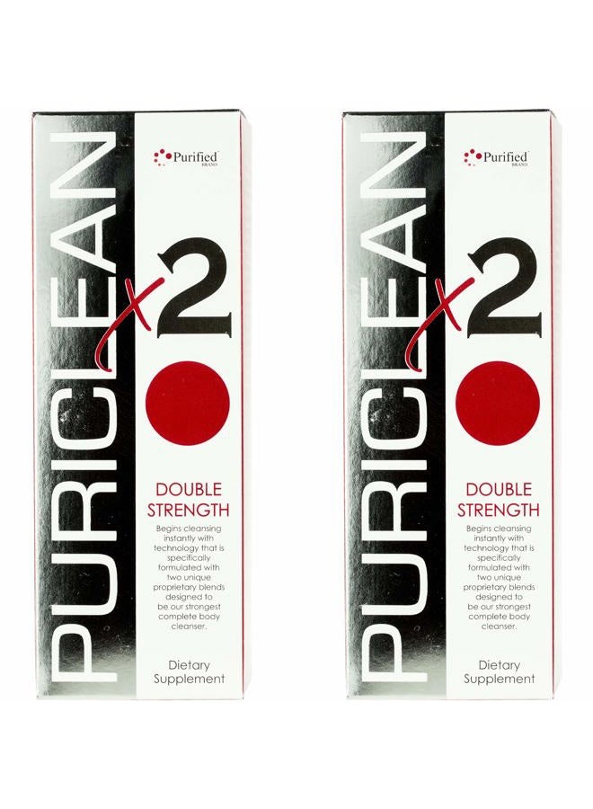 wellgenix Puriclean x2 Detox Cleanse - Double Strength Deep System Cleanser - Formulated with Two Unique Proprietary Blends for The Strongest Cleanser, Remove Toxins - 16 oz, 4 Capsules, 2 Pack - Image 1