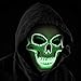 OceanWings Halloween Mask LED Light up Costumes Scary Mask for Party Supplies FavorGreen - Image 3