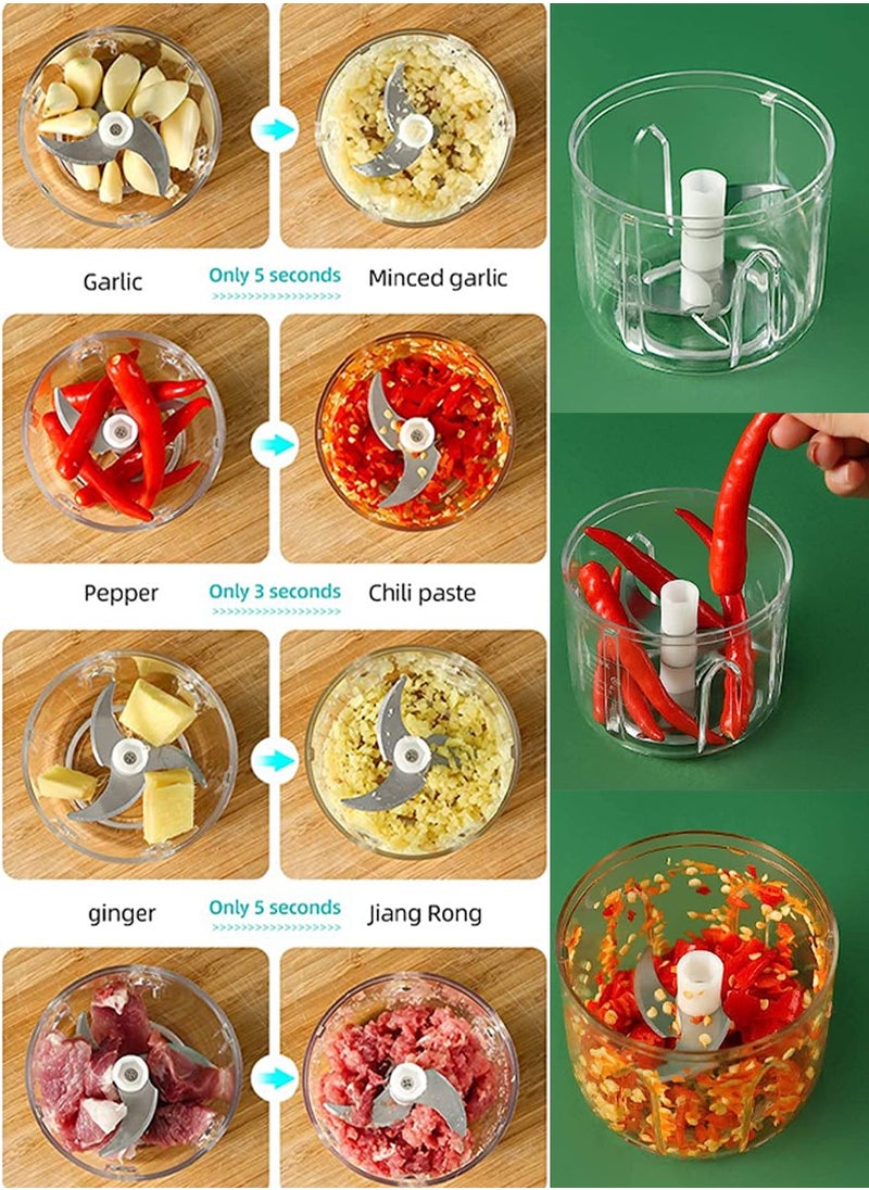 QUTOOB - Wireless Portable Electric Food Chopper, Perfect For Garlic Ginger Onion Vegetables Meat Nuts, This Food Processor Works As Garlic Mincer Ginger Masher Onion Chopper Peppers Crusher, Cutter - Image 1