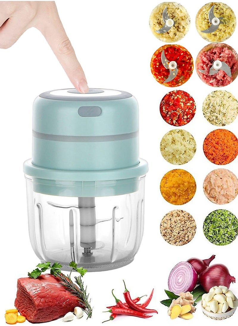 QUTOOB - Wireless Portable Electric Food Chopper, Perfect For Garlic Ginger Onion Vegetables Meat Nuts, This Food Processor Works As Garlic Mincer Ginger Masher Onion Chopper Peppers Crusher, Cutter - Image 1