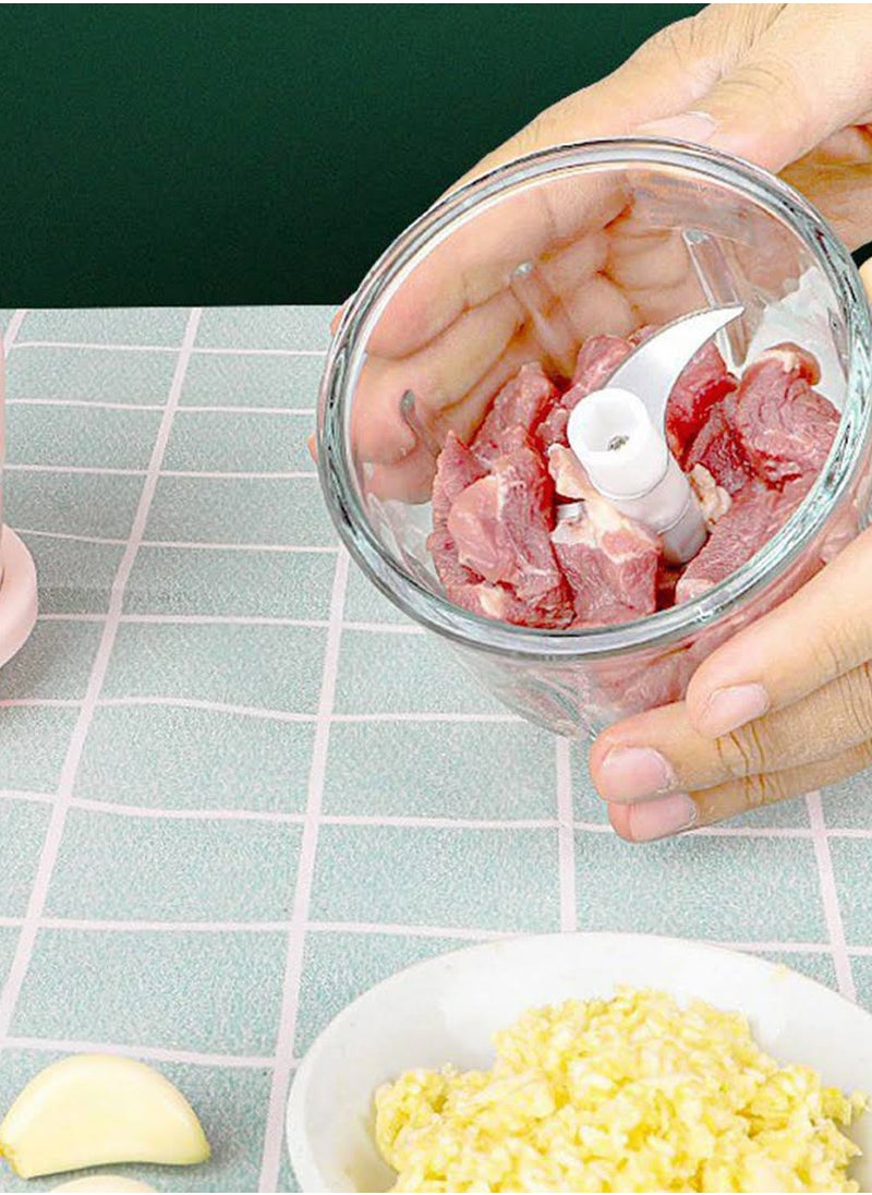 QUTOOB - Wireless Portable Electric Food Chopper, Perfect For Garlic Ginger Onion Vegetables Meat Nuts, This Food Processor Works As Garlic Mincer Ginger Masher Onion Chopper Peppers Crusher, Cutter - Image 1