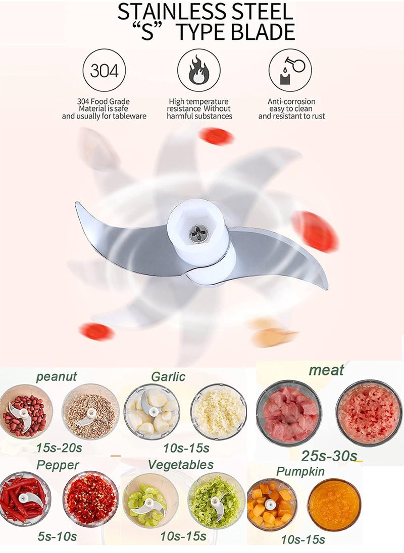 QUTOOB - Wireless Portable Electric Food Chopper, Perfect For Garlic Ginger Onion Vegetables Meat Nuts, This Food Processor Works As Garlic Mincer Ginger Masher Onion Chopper Peppers Crusher, Cutter - Image 1