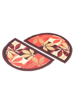 Status Contract Semi Circle/D-Shape Nylon Entrance Floor Door Mats/Non-Slip Carpet/Washable Dirt Trapper - Pack of 2, 38 X 58 Cm  - Image 2