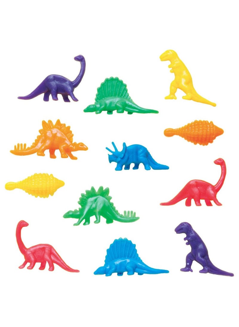 Unique Dinosaur Toys Multicolor Plastic 3.5x7cm 12-Pack - Image 2