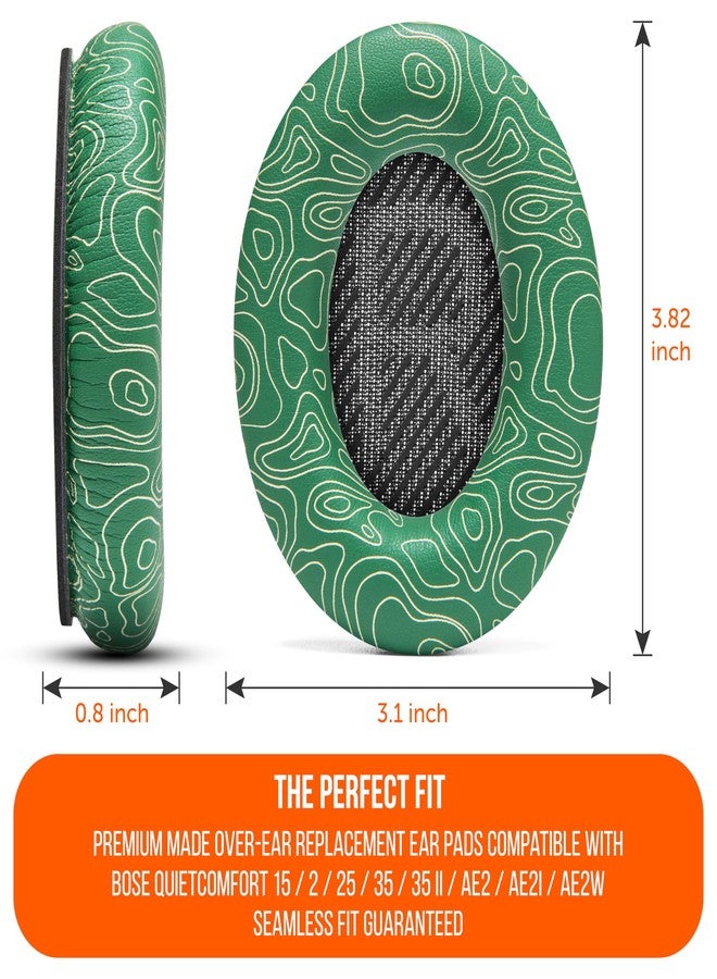 WC Wicked Cushions Replacement Ear Pads Compatible with Bose QuietComfort 35 (QC35) and QuietComfort 35ii (QC35ii) Headphones and More - Enhanced Comfort & Durability | Emerald Tide - Image 5