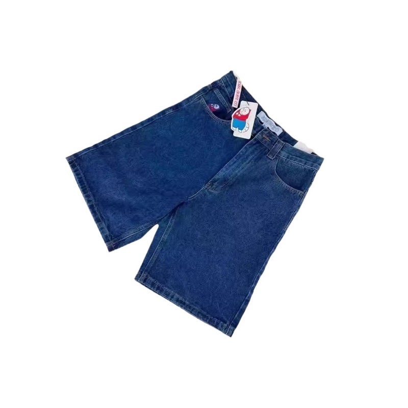 Fashion Brand Polar Big Boy Hip-Hop Wide-Leg Denim Shorts Men'S Fashionable Loose Casual Five-Point Jeans - Image 5