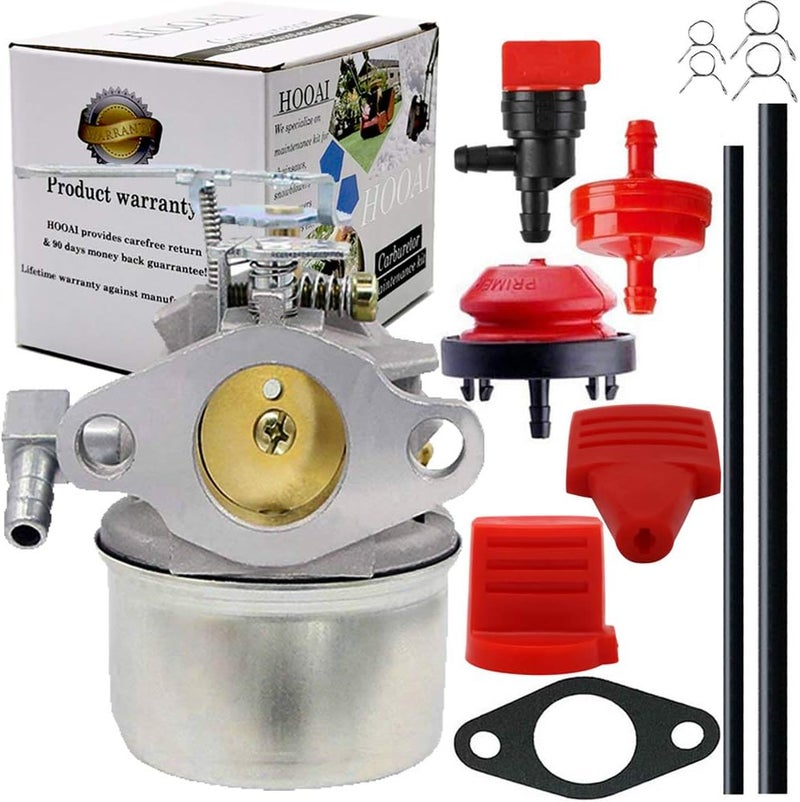 HOOAI 640084B Carburetor Compatible with Tecumseh 5HP MTD 632107A 632107 640084 640084A TORO 521 Snow Blower HSSK40 HSSK50 HS50 LH195SA 632107 640084 640105 640299 632107A 4&5 HP Engines - Image 1