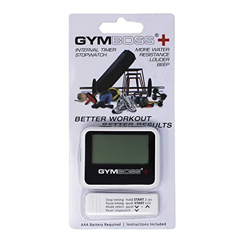 Gymboss Plus Interval Timer and Stopwatch - White/Black Hardcoat - Image 5