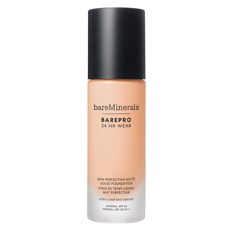 bareminerals Barepro 24HR Wear Matte Liquid Foundation Mineral SPF 20, Full Coverage Foundation Makeup for Mature Skin, Oil-Free, Vegan - Image 1