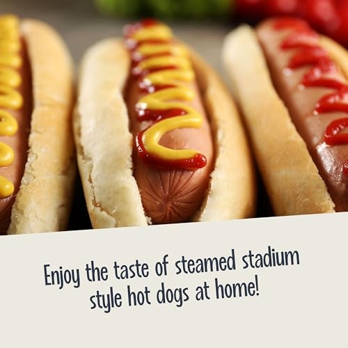 Nostalgia Extra Large Diner-Style Steamer, 20 Hot Dogs and 6 Bun Capacity, Perfect for Breakfast Sausages, Brats, Vegetables, Fish, Aqua - Image 4