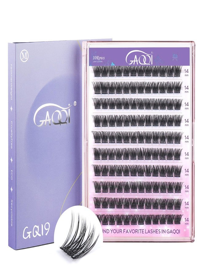 GAQQI Lash Clusters, Individual Lashes D Curl, DIY Lash Extension 14mm False Eyelash Clusters 120 PCS, Natural & Wispy Cluster Lash Wisps (GQ19, D Curl,14mm) - Image 1