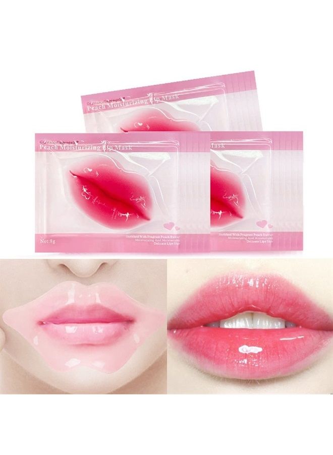 MEICOLY 30 Pads Lip and Eye Mask Sheet,Moisturizing Under Eye Mask Gel Crystal Collagen Anti-Aging Eye Patches Dark Circle Remover with Box,Pink  - Image 2