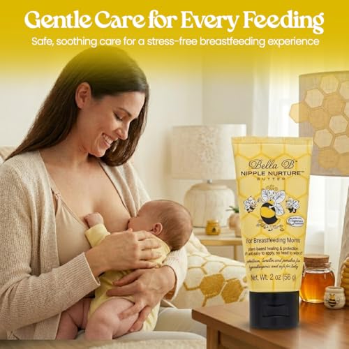 Bella B Nurturing oz - Organic Nipple Cream For Breastfeeding - Natural Nipple Cream For Breastfeeding Organic, Nipple Butter, Fragrance Free, 2 Ounce - Image 2