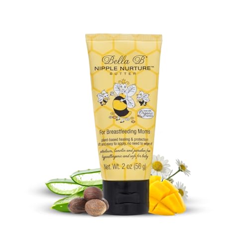 Bella B Nurturing oz - Organic Nipple Cream For Breastfeeding - Natural Nipple Cream For Breastfeeding Organic, Nipple Butter, Fragrance Free, 2 Ounce - Image 1