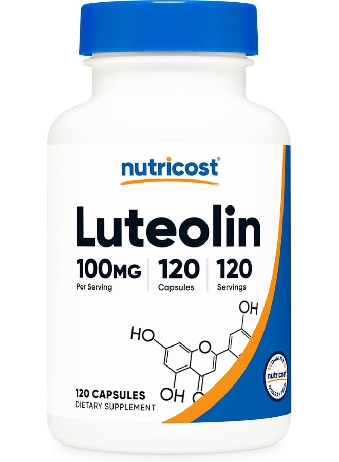 Nutricost Luteolin 100mg 120 Capsules - Vegetarian Friendly, Non-GMO, Gluten Free - Image 1