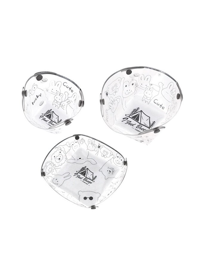 أكنزلмед مجموعة أدوات مائدة للغوص المحمولة من 3 قطع، قابلة للتضيق، كوب ماء مقطع، طبق، وعاء، سهل التنظيف، فائق الخفة، مقاوم للت للحرارة، ومعدل من مواد صالحة للأطعمة للمغامرات الخارجية والغداءات في الطبيعة - Image 1