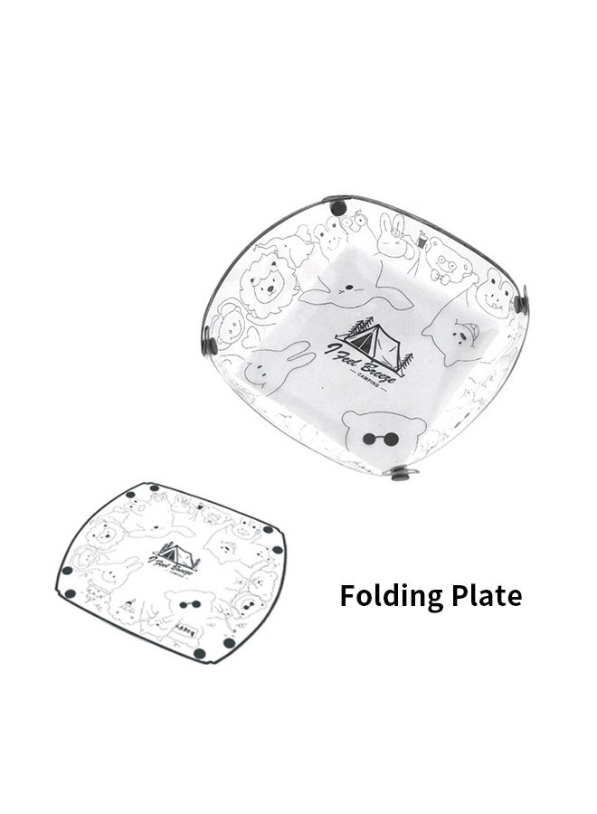 أكنزلмед مجموعة أدوات مائدة للغوص المحمولة من 3 قطع، قابلة للتضيق، كوب ماء مقطع، طبق، وعاء، سهل التنظيف، فائق الخفة، مقاوم للت للحرارة، ومعدل من مواد صالحة للأطعمة للمغامرات الخارجية والغداءات في الطبيعة - Image 4