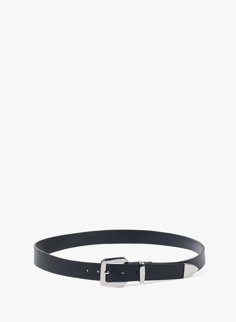 Woman Rectangle Clasp Faux Leather