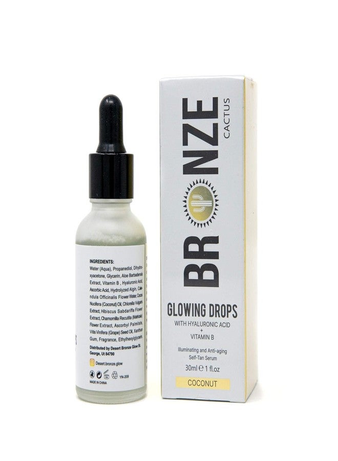Bronze Cactus Glowing Tan Drops – Mix-in Self Tanner with Vitamins B & E & Hyaluronic Acid | Vegan Friendly, Brightening & Nourishing | Quick Dry, Natural Sunless Glow for Face & Body - Image 3