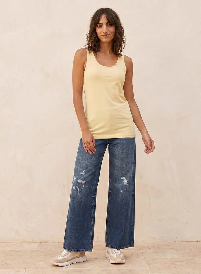Splash FAV Basic Tank Top with Scoop Neck