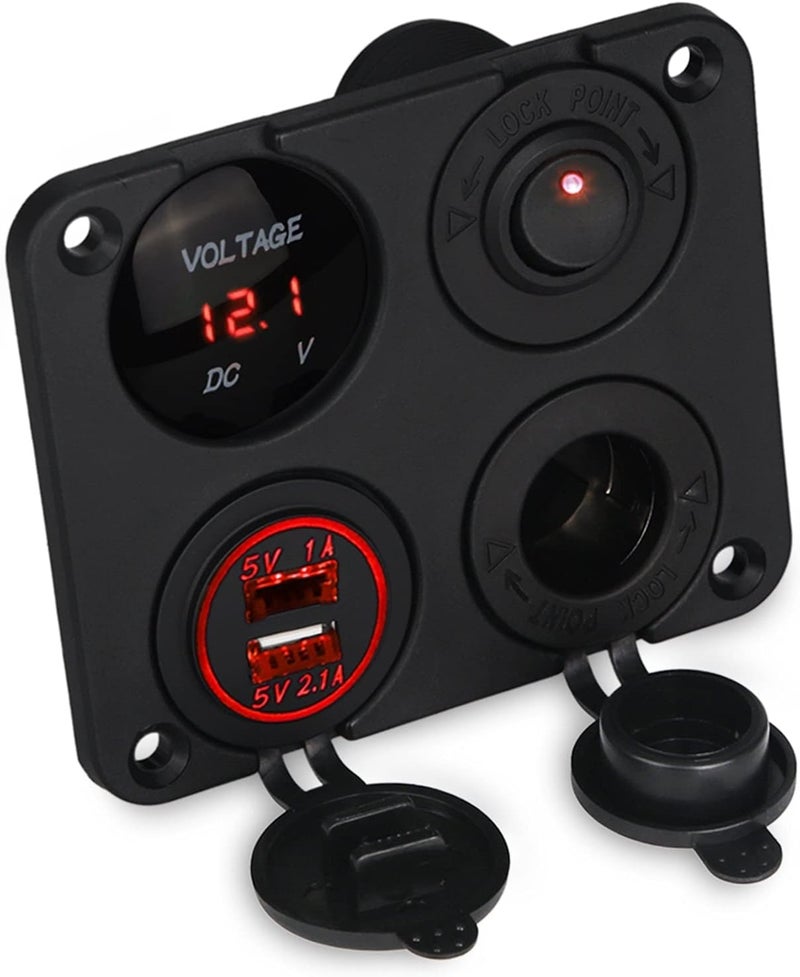 Wivplex 3.1A Dual USB Car Charger with Voltmeter - Image 1