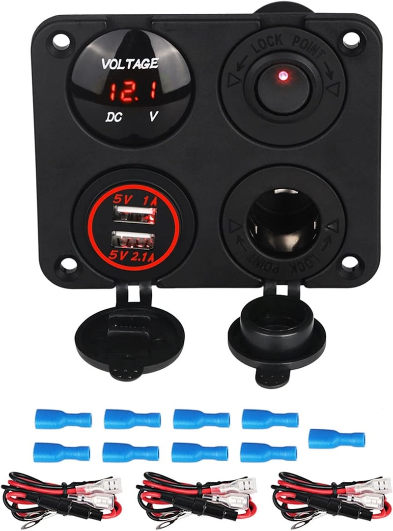 Wivplex 3.1A Dual USB Car Charger with Voltmeter - Image 2