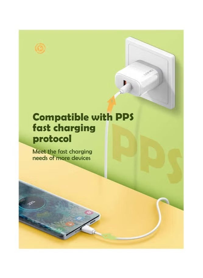 JAJEEK A2526C 45W Type-C USB Mobile Phone Wall Charger – Fast Charging for Smartphones, Tablets, and Laptops, Compact Design, Efficient Power Delivery, White - Image 5