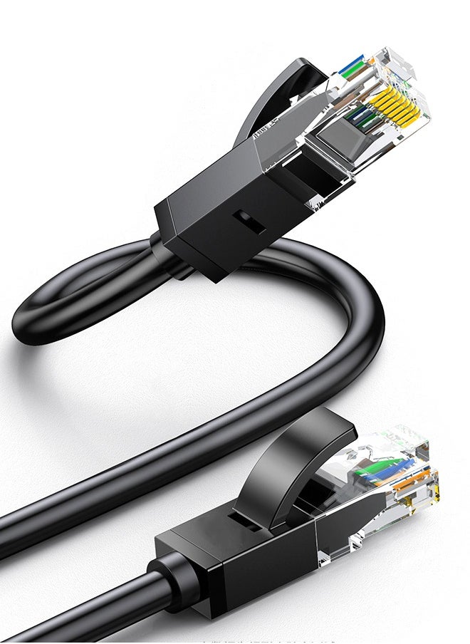 Generic Ethernet Cable Cat 6 Braided Cat6 Gigabit High Speed 1000Mbps Internet Cable RJ45 Shielded Network LAN Cord Compatible with PS5 PS4 Xbox One Smart TV Switch Router Wifi Extender Patch Panel 3M Black  - Image 1