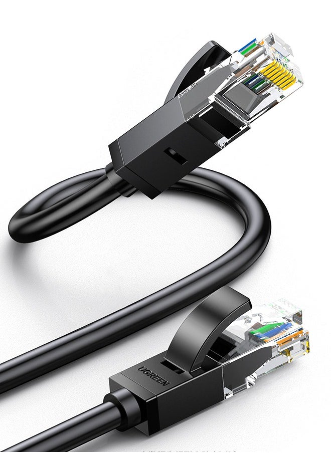 spa luxetique - Ethernet Cable Cat 6 Braided Cat6 Gigabit High Speed 1000Mbps Internet Cable RJ45 Shielded Network LAN Cord Compatible with PS5 PS4 Xbox One Smart TV Switch Router Wifi Extender Patch Panel 3M Black - Image 1