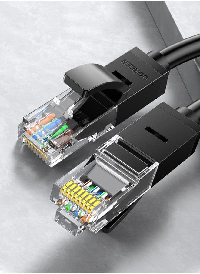 spa luxetique - Ethernet Cable Cat 6 Braided Cat6 Gigabit High Speed 1000Mbps Internet Cable RJ45 Shielded Network LAN Cord Compatible with PS5 PS4 Xbox One Smart TV Switch Router Wifi Extender Patch Panel 3M Black - Image 1