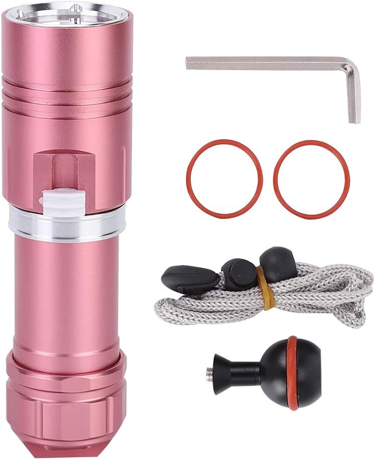 Hyuduo L2 Ultra Bright 10000 Lumen LED Flashlight Pink Stepless Dimming Aluminum Alloy Torch for Camping Hiking Outdoor - Image 3