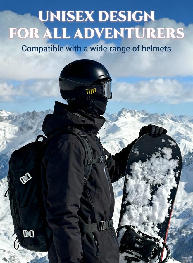 TIJN Ski Snowboard Goggles, Anti-Glare & Fog Coating UV400 OTG Snow Goggles for Men Women Youth with Replaceable Lens, Ouroboros - Image 3