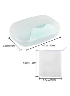 Beauenty 3-Piece Travel Soap Holder Kit, Portable Soap Box Travel with Soap Mesh Net Translucent Saver Case, Soap Dish Soap Container Case for Bathroom/Camping/Gym/Business/Trip  - Image 2