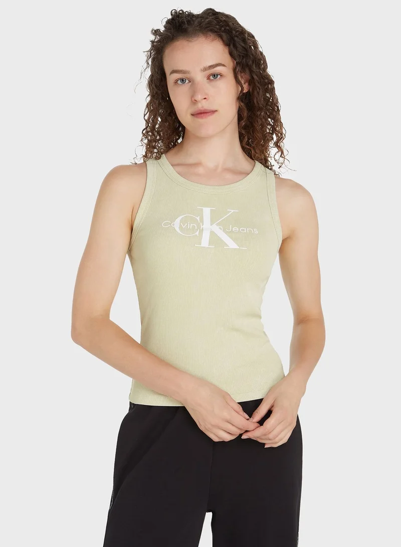 Calvin Klein Jeans Crew Neck Logo Tank Top
