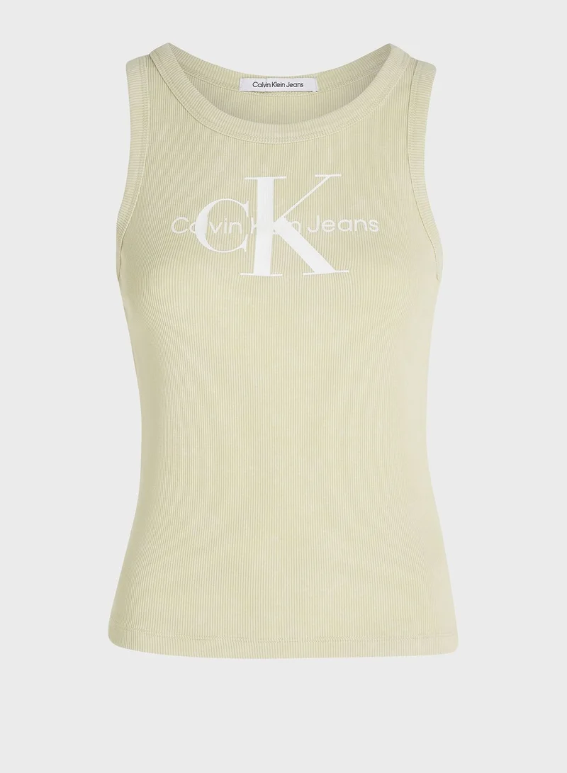 Calvin Klein Jeans Crew Neck Logo Tank Top