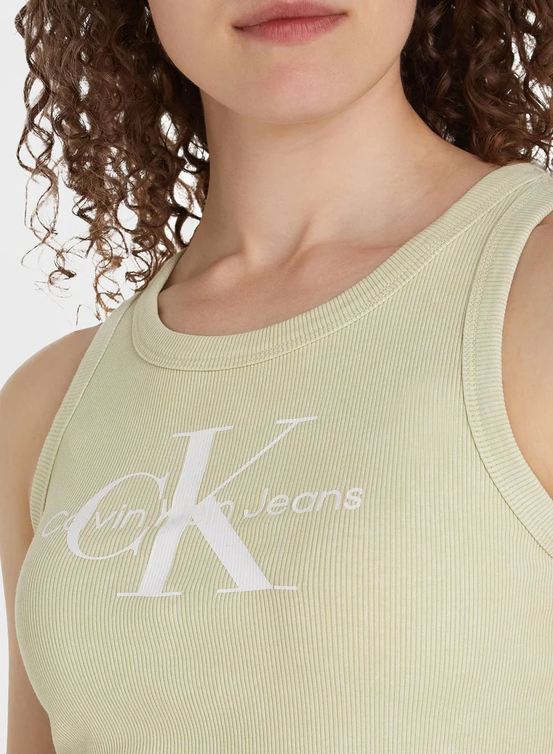 Calvin Klein Jeans Crew Neck Logo Tank Top