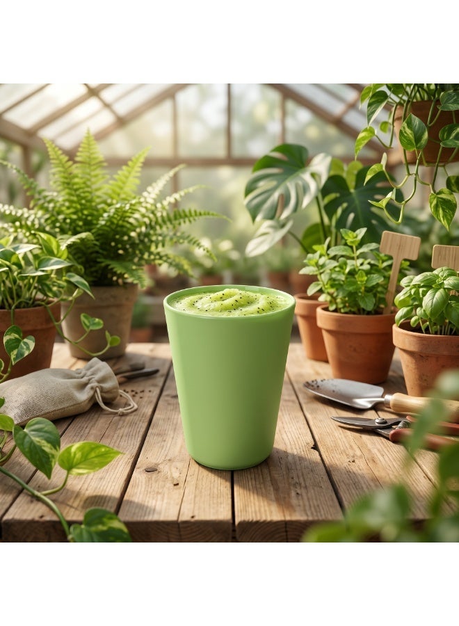 EasyGO Easy-Go Set of Reusable Plastic Cup ( 6 cups ) 280ml BPA Free PP – Microwave, Freezer & Dishwasher Safe - Mint Green - Image 1