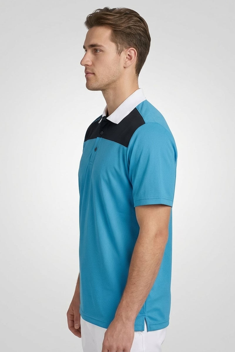 Ping Men Sportswear Fit Short Sleeve Golf Polo Shirt, Blue - Image 3