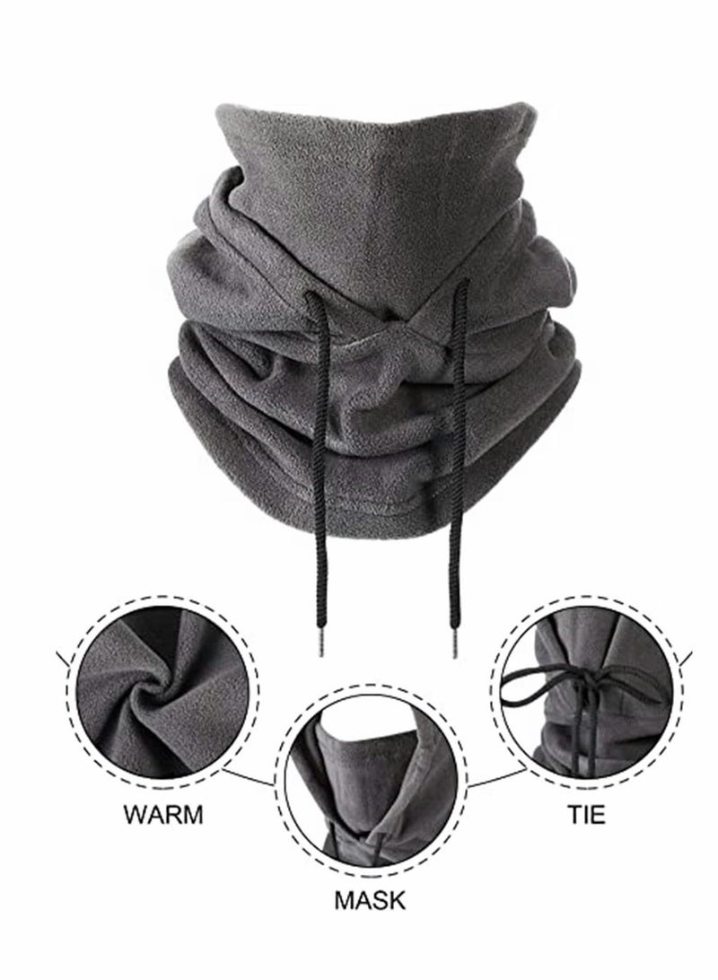 SYOSI Thermal Cap Mask 3 Pcs Mens Warm Fleece Hat In Winter Outdoor Riding Mask Skiing Sports Thickened Neck Wrap Winter Fleece Balaclava Ski Tactical Heavyweight - Image 2