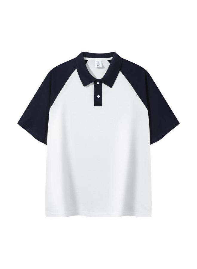 Men's Polo Shirt Summer Casual Half Sleeve Short Sleeve Turn-down Collar Trendy Color Block T-shirt Student Leisure To - Image 1