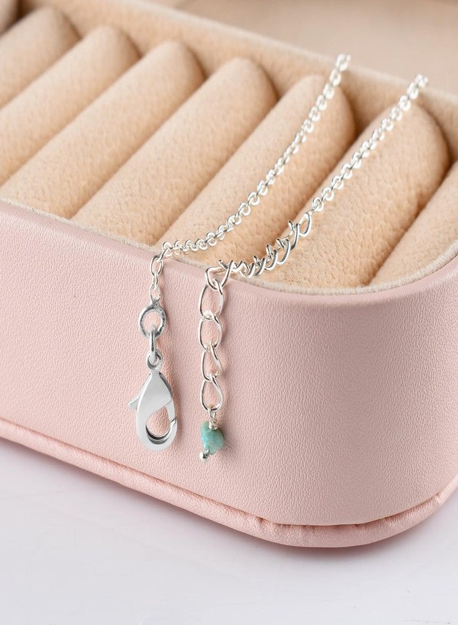 يانارا خلخال يانارا أمازونيت، أساور للكاحل للنساء، حجر بخت طبيعي، مطلي بالفضة، مقاس 9 بوصات + 1.5 بوصة، كريستالات الشاكرا وأحجار الشفاء، هدايا لها - Image 3