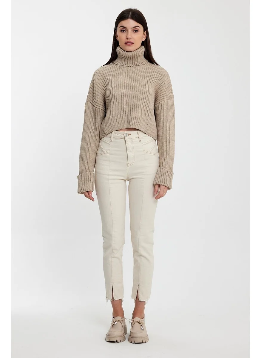 الكسندرجاردي Alexandergardı Sleeves Fold Turtleneck SWEATER (A92242-S)
