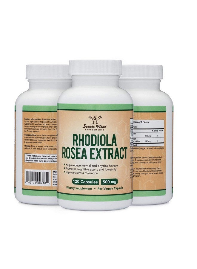 Double Wood Supplements Rhodiola Rosea Supplement 500Mg 120 Vegan Capsules (Manufactured And Tested In The Usa 3% Salidrosides 1% Rosavins Extract) For Calming And Motivation By Double Wood Supplements - Image 5